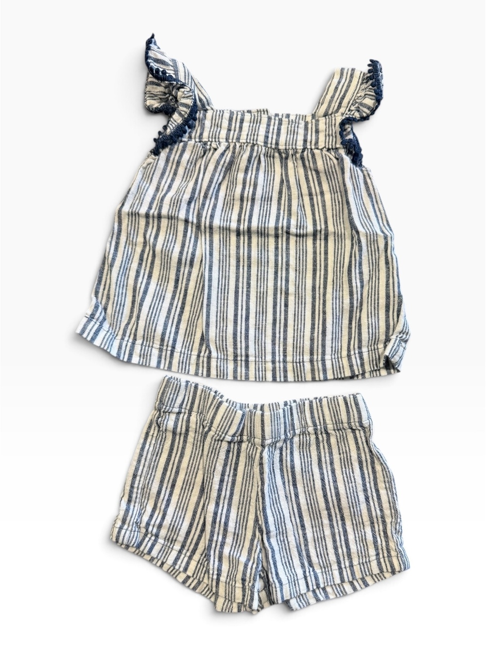 Carter's Baby Girl 2-Piece Striped Tank Top and Shorts Set, Size 9 Months
